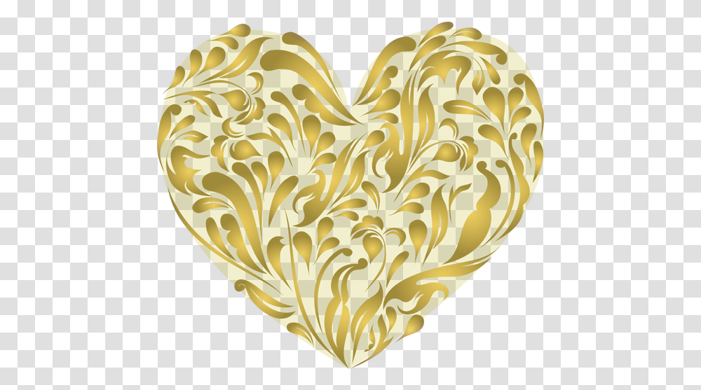 Gold Heart Clipart 12 Heart Shape Background Gold, Food Transparent Png