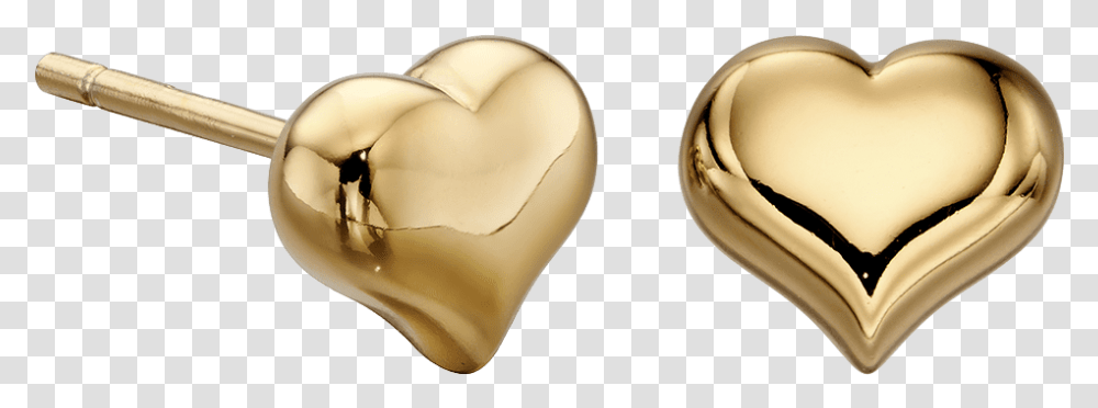Gold Heart Earrings Heart, Wax Seal, Ivory, Hip Transparent Png