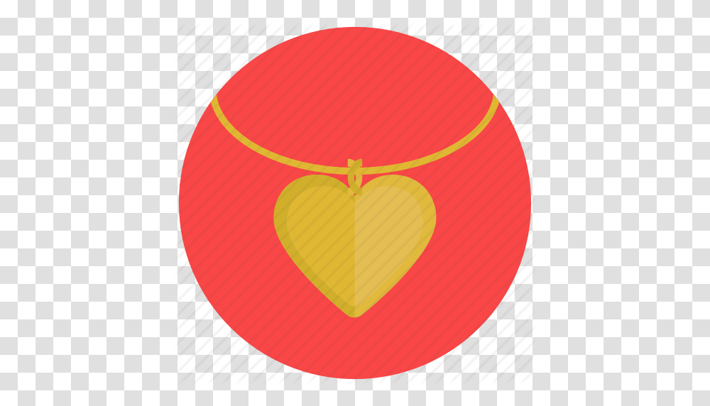 Gold Heart Necklace Pendant Valentine Valentines Day Icon, Plant, Fruit, Food, Balloon Transparent Png