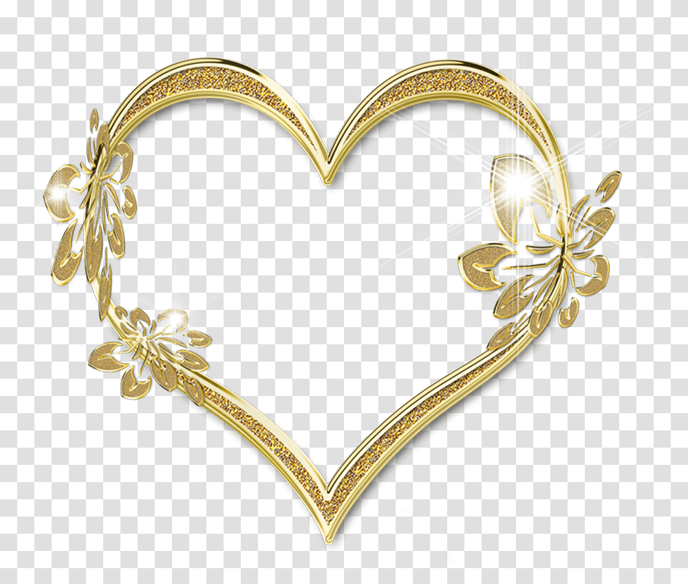 Gold Heart Picture Frames, Accessories, Accessory, Jewelry Transparent Png