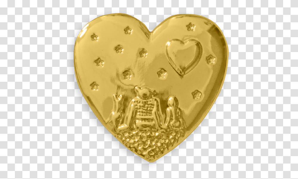 Gold Heart Shrek Gold Heart Pin, Gold Medal, Trophy Transparent Png