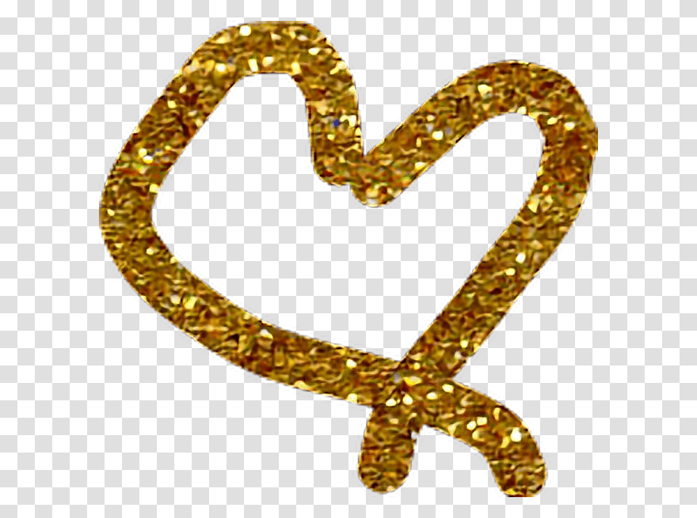 Gold Heart, Snake, Reptile, Animal Transparent Png