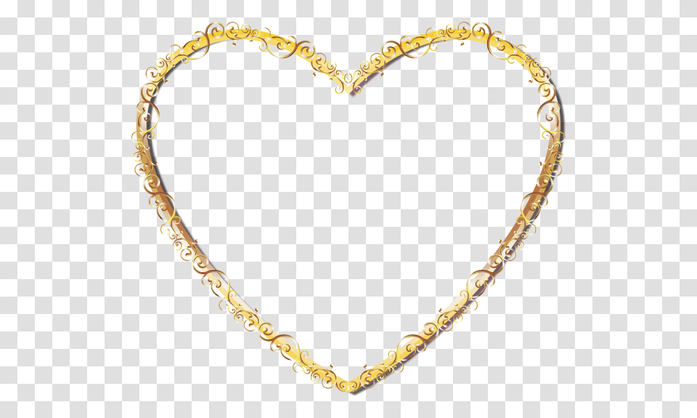 Gold Heart Stainless Steel Gold Rope Chain, Necklace, Jewelry, Accessories, Accessory Transparent Png