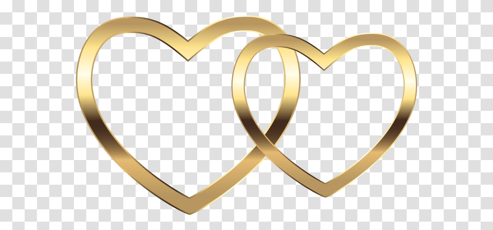 Gold Heart Vector Clipart Gold Hearts Clipart, Symbol, Logo, Trademark, Label Transparent Png