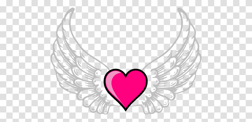 Gold Heart With Pink Wings Vector File Vector Clip Art, Necklace, Jewelry, Accessories, Accessory Transparent Png