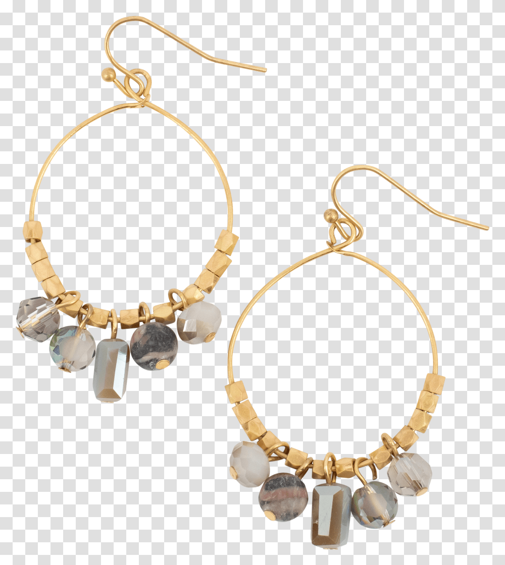 Gold Hoop With 5 Gray Drops Earrings, Accessories, Accessory, Jewelry, Necklace Transparent Png