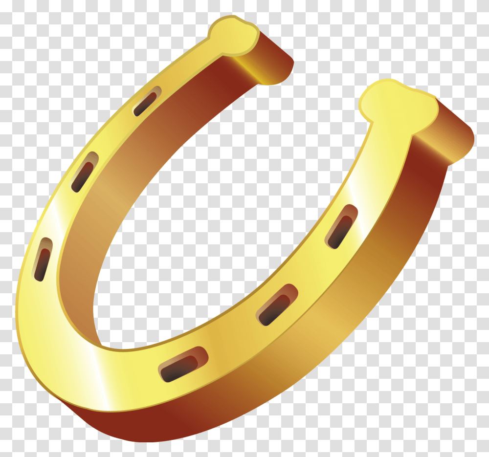 Gold Horseshoe Clipart, Banana, Fruit, Plant, Food Transparent Png