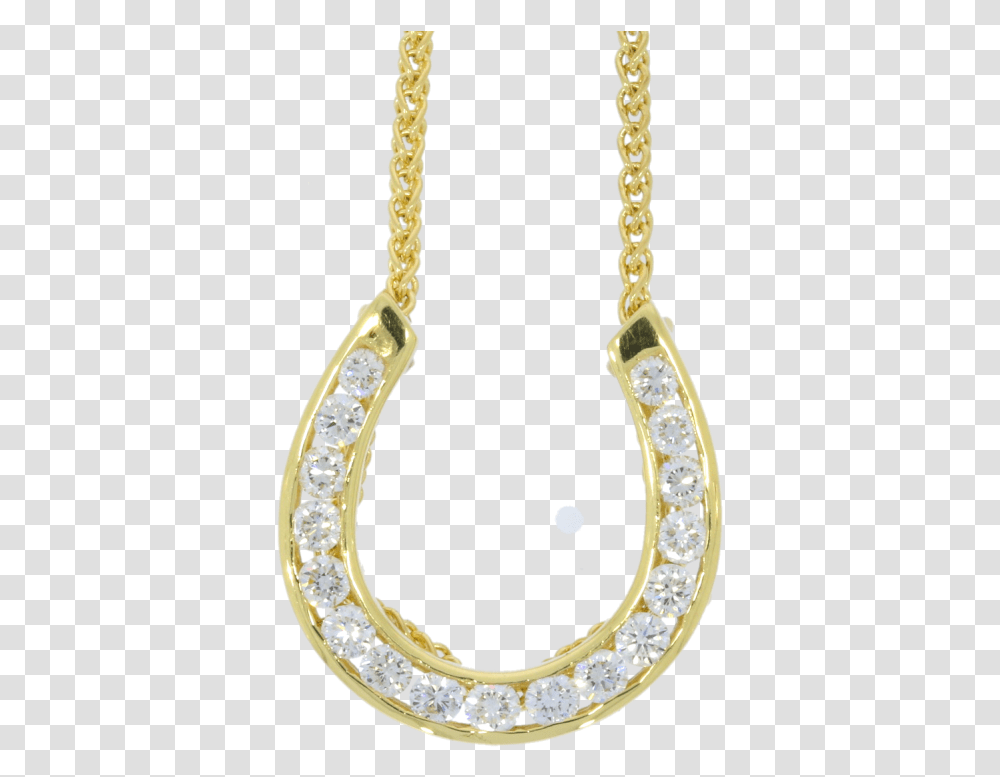 Gold Horseshoe Necklace, Diamond, Gemstone, Jewelry, Accessories Transparent Png