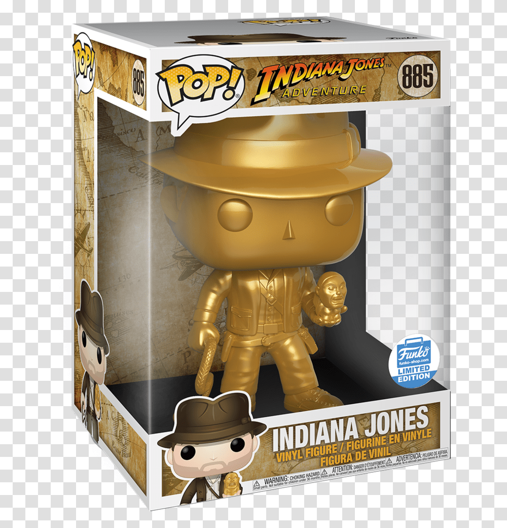 Gold Indiana Jones Indiana Jones Funko Pop, Toy, Text, Figurine, Treasure Transparent Png