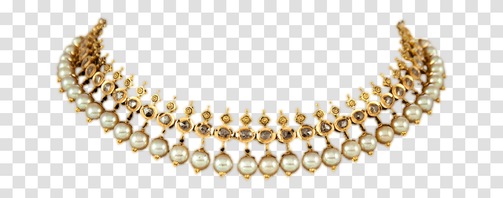 Gold Jewellery With Pearl Necklace, Jewelry, Accessories, Accessory, Chandelier Transparent Png