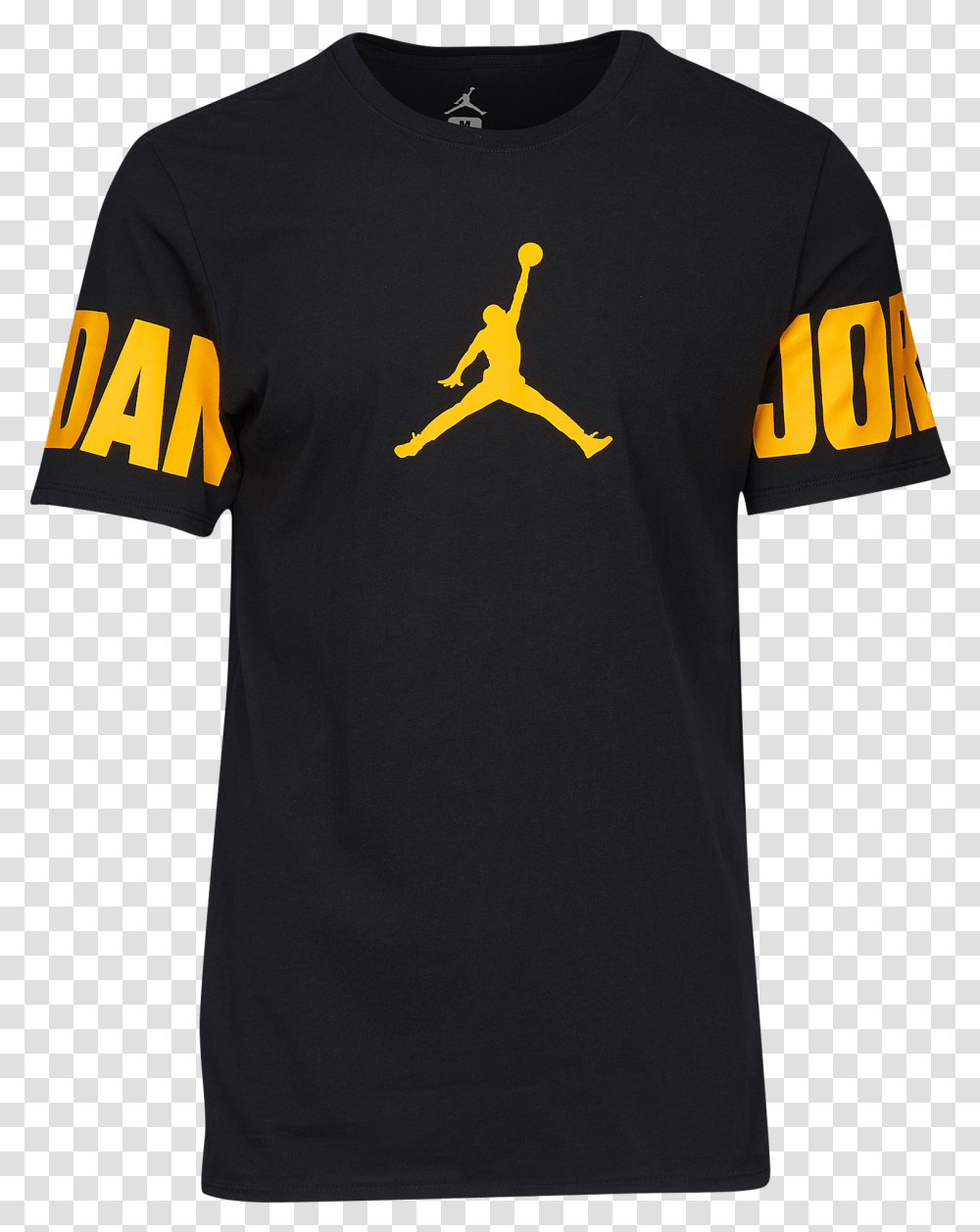 Gold Jumpman, Clothing, Apparel, T-Shirt, Person Transparent Png