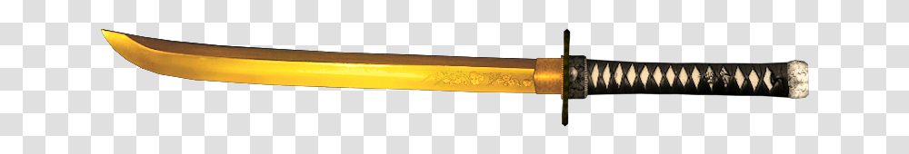 Gold Katana Sword, Blade, Weapon, Knife, Machine Transparent Png