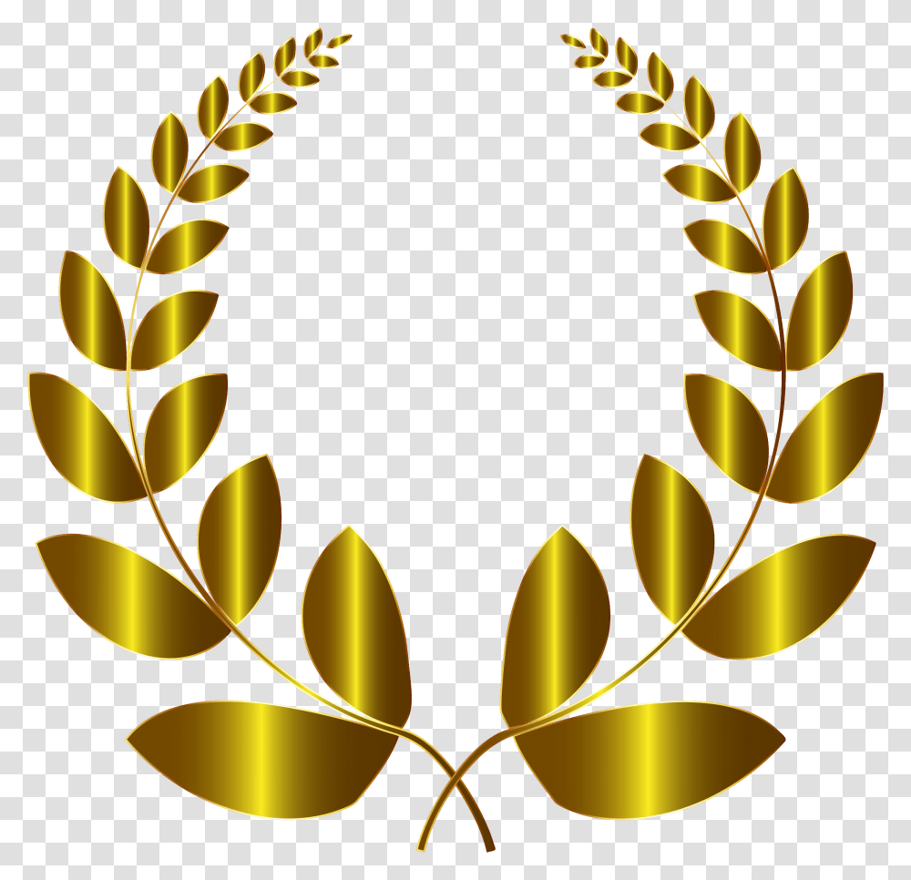 Gold Laurel Wreath 2 Image Background Laurel Wreath Icon, Graphics, Art, Floral Design, Pattern Transparent Png