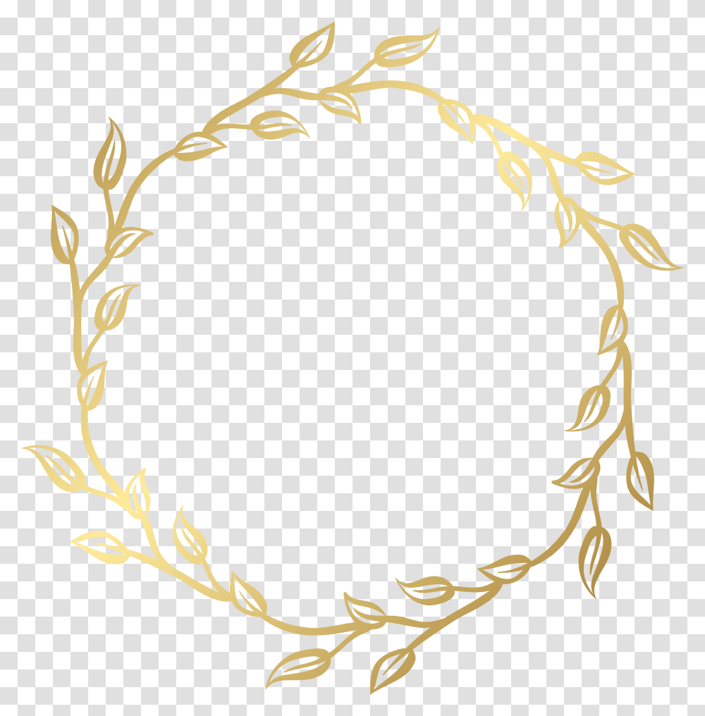Gold Leaf Frame Clipart, Floral Design, Pattern, Wreath Transparent Png