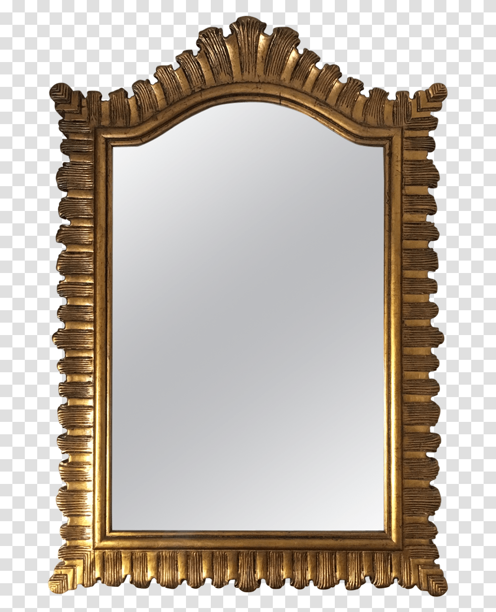 Gold Leaner Mirror Framed Pink Wall Mirror On The Wall, Gate, Lamp Transparent Png