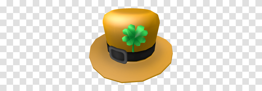 Gold Leprechaun Hat Roblox Birthday Cake, Clothing, Apparel, Cowboy Hat, Sun Hat Transparent Png