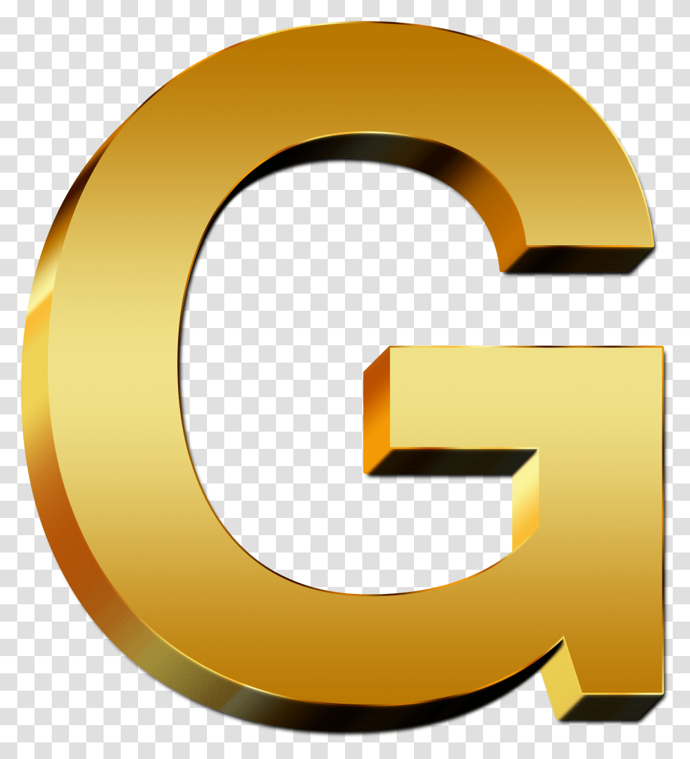 Gold Letter G, Number Transparent Png