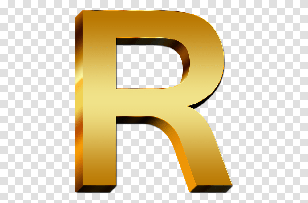 Gold Letter Letter R Gold, Number, Alphabet Transparent Png