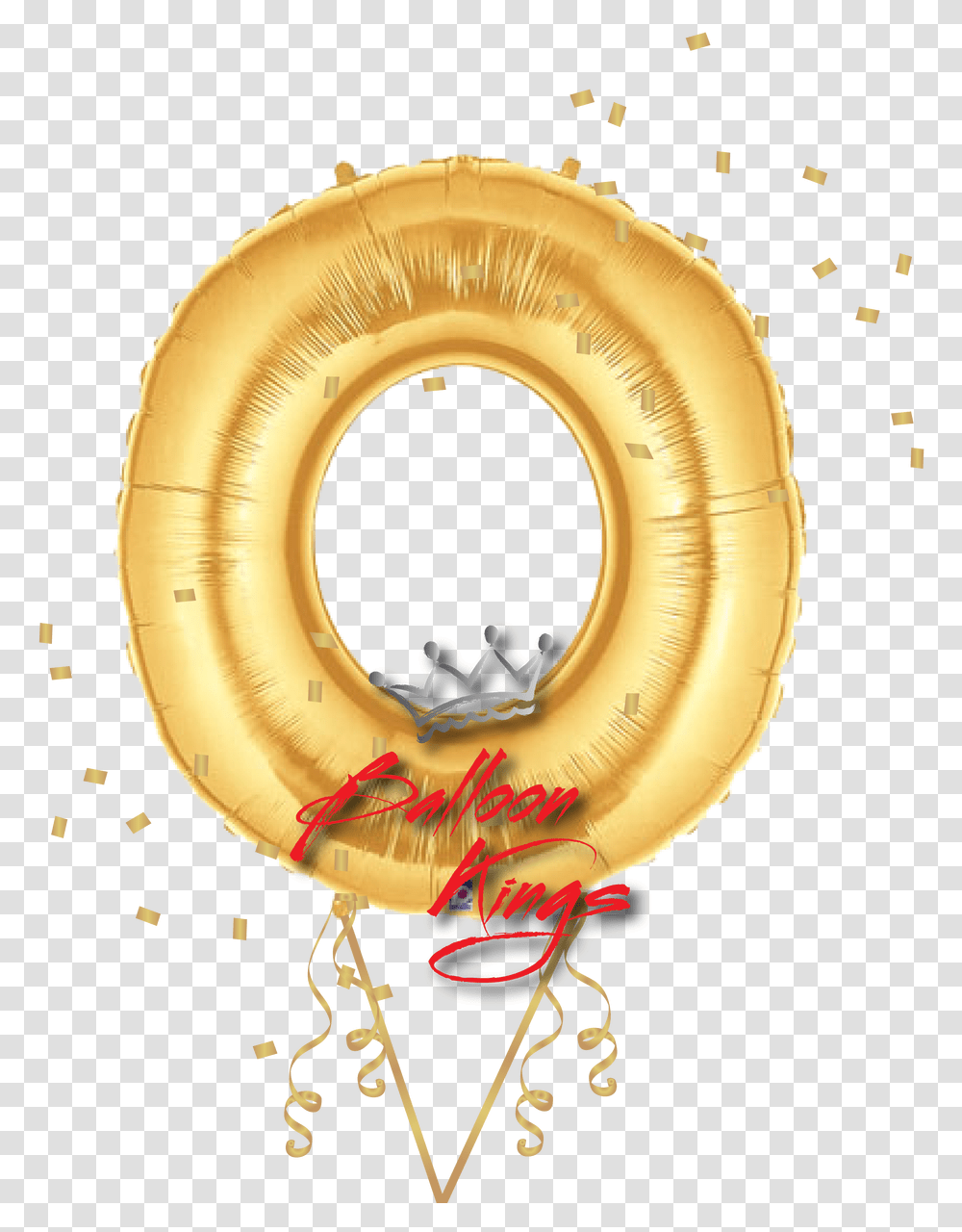 Gold Letter O Gold Number Balloons, Lamp, Life Buoy, Paper Transparent Png