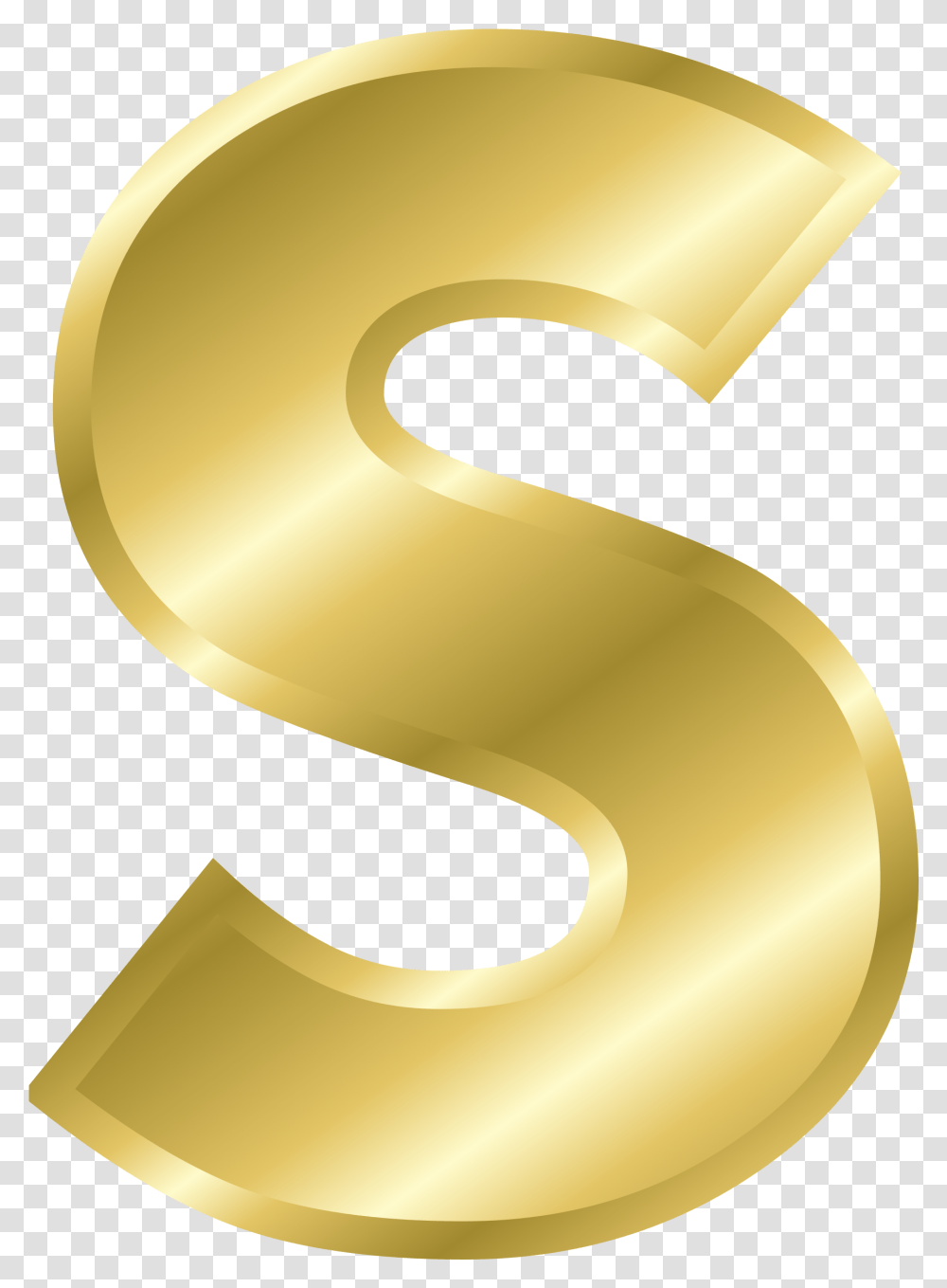 Gold Letter S Image With No Letter S Design Gold, Number, Symbol, Text, Lamp Transparent Png