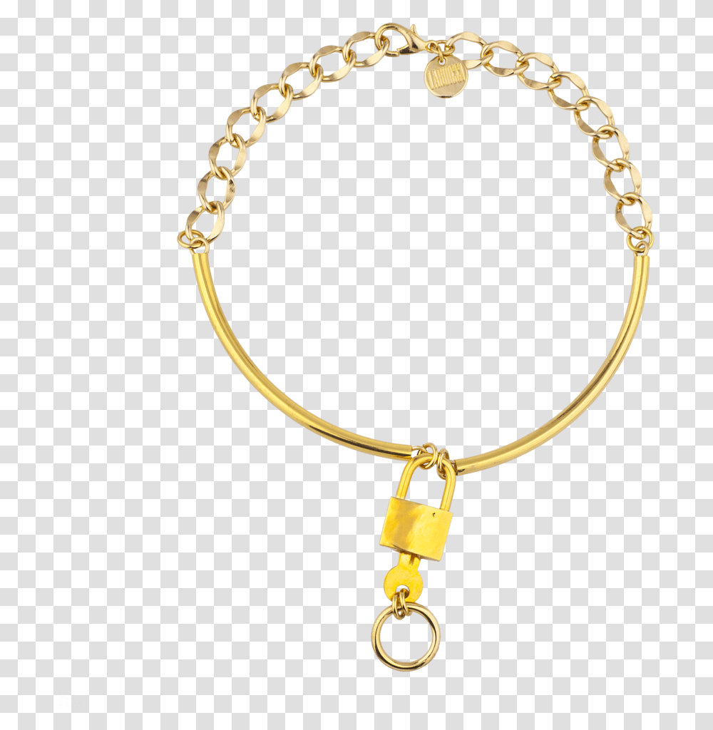 Gold Link Charm Bracelet With Padlock, Necklace, Jewelry, Accessories, Accessory Transparent Png