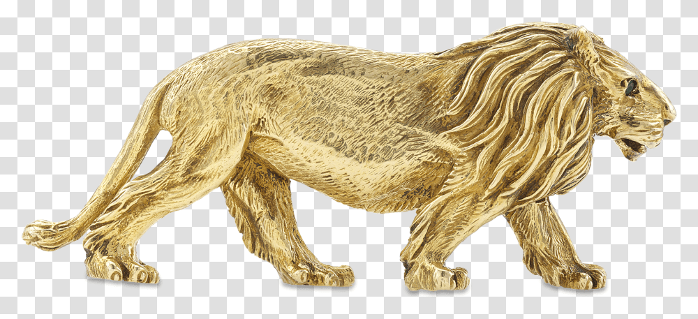 Gold Lion Brooch By Tiffany Amp Co, Dinosaur, Animal, Coyote, Mammal Transparent Png
