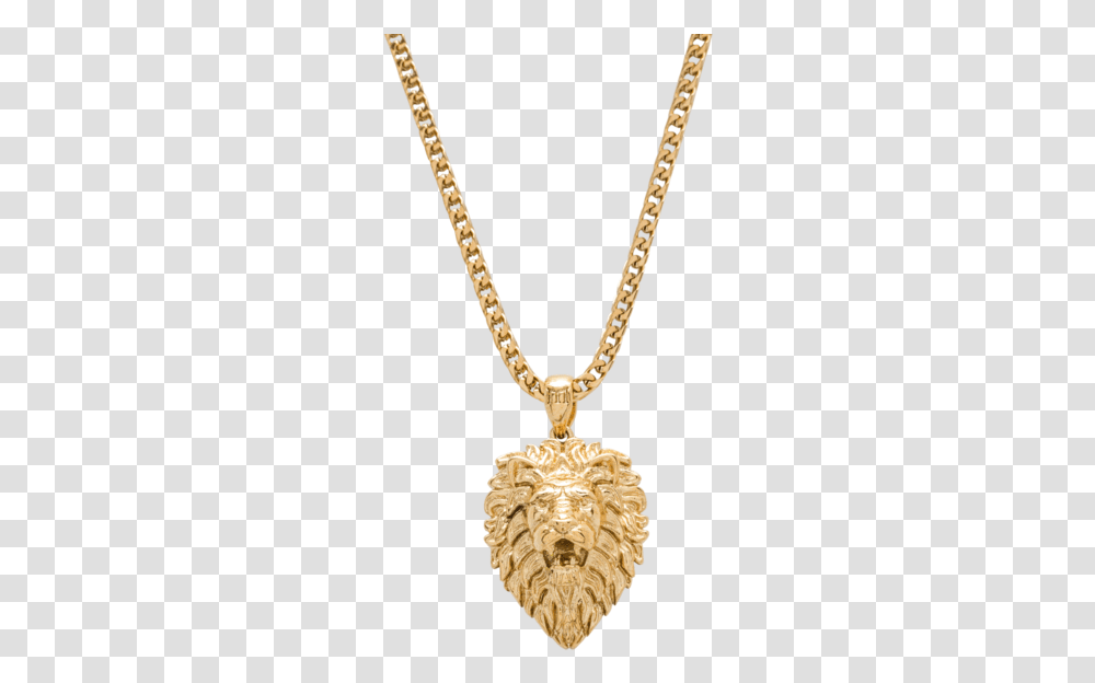 Gold Lion Necklace, Jewelry, Accessories, Accessory, Pendant Transparent Png