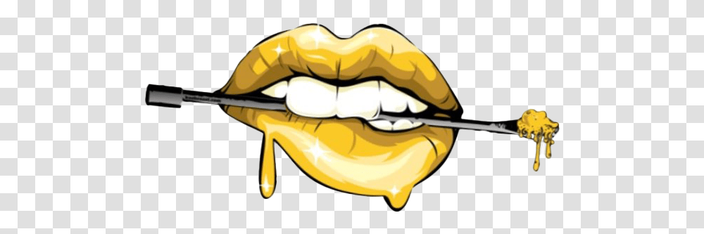 Gold Lips Free Download Gold Dripping Lips, Teeth, Mouth, Helmet, Clothing Transparent Png