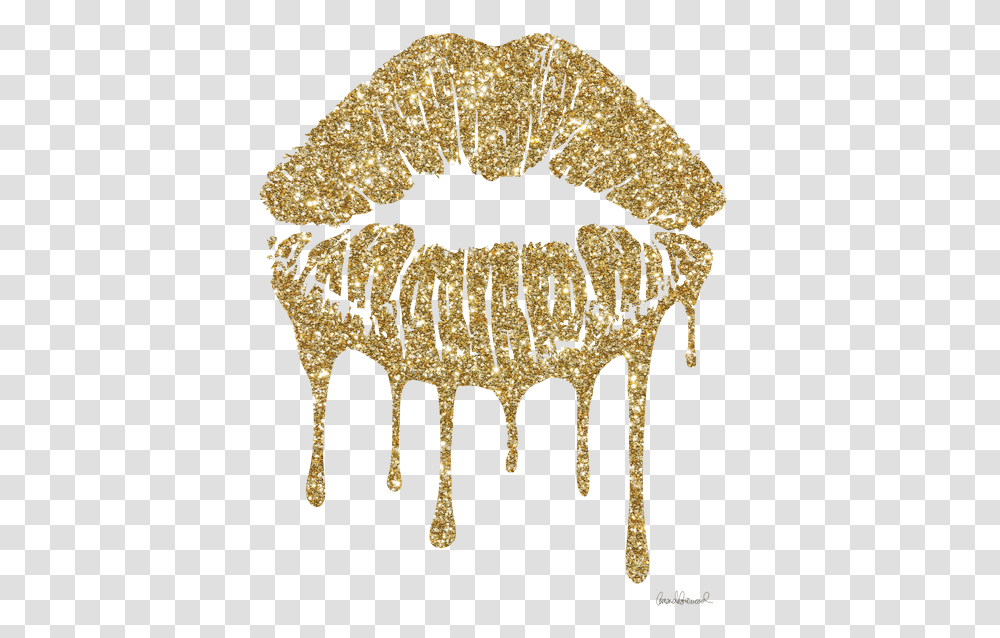 Gold Lips Glitter Lip Logo Scarborough State Beach, Accessories, Accessory, Jewelry, Cuff Transparent Png