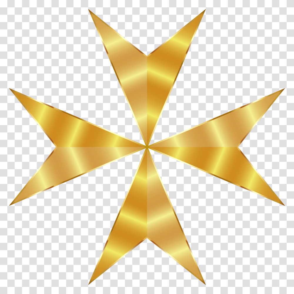 Gold Maltese Cross Mark Ii No Background Banner Royalty Gold Background And Cross, Lamp, Star Symbol Transparent Png