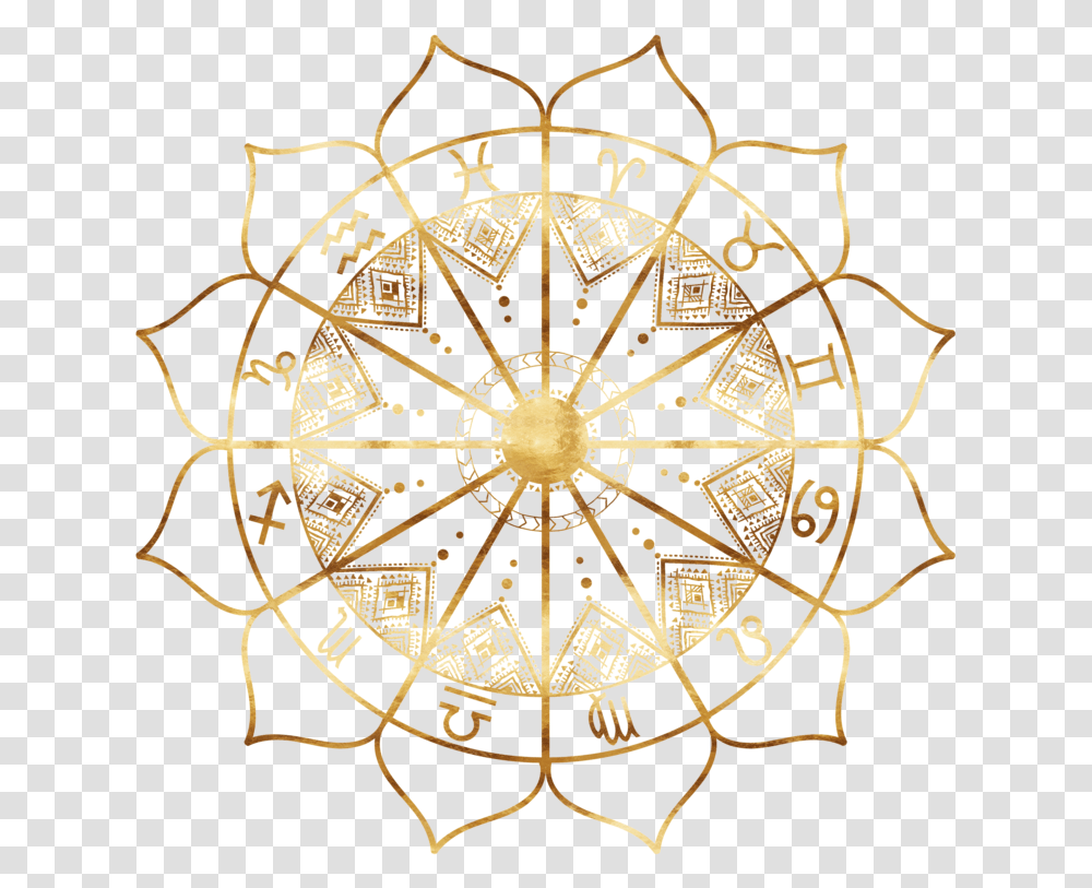 Gold Mandala Mandala Art Gold, Compass, Chandelier, Lamp Transparent Png