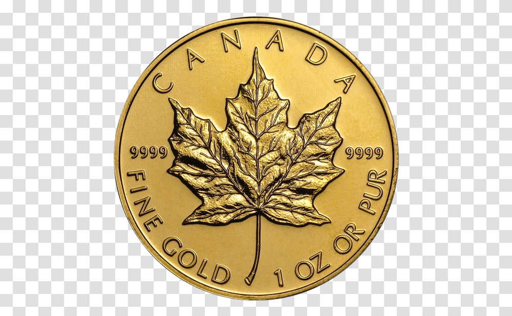 Gold Maple Leaf Coin Gold Canadian Maple Leaf, Plant, Clock Tower, Architecture, Building Transparent Png