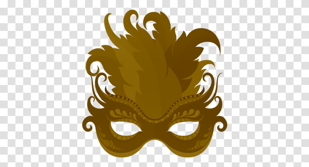 Gold Masquerade Mask Clipart, Painting Transparent Png