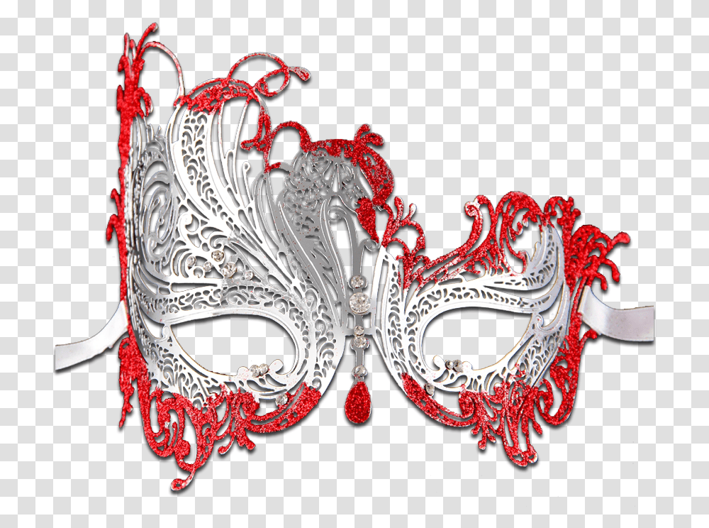 Gold Masquerade Mask Red And Silver Masquerade Masks, Accessories, Accessory, Lace, Crown Transparent Png