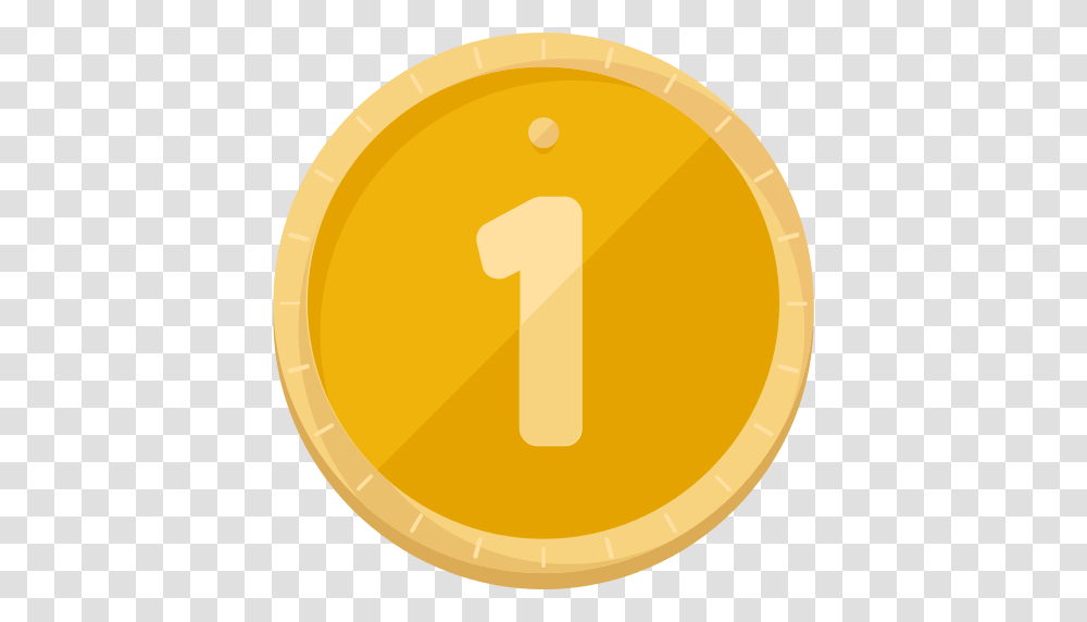 Gold Medal Icon, Number, Coin Transparent Png