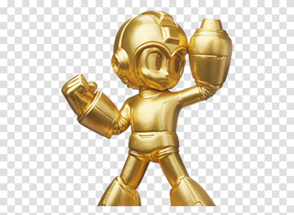 Gold Mega Man Amiibo, Toy, Trophy, Treasure Transparent Png