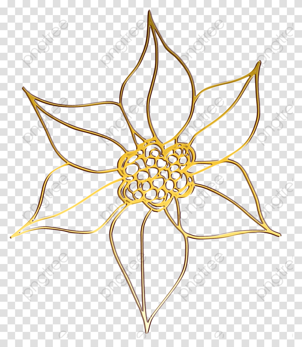 Gold Metal Flower Jewelry, Spider, Invertebrate, Animal, Arachnid Transparent Png