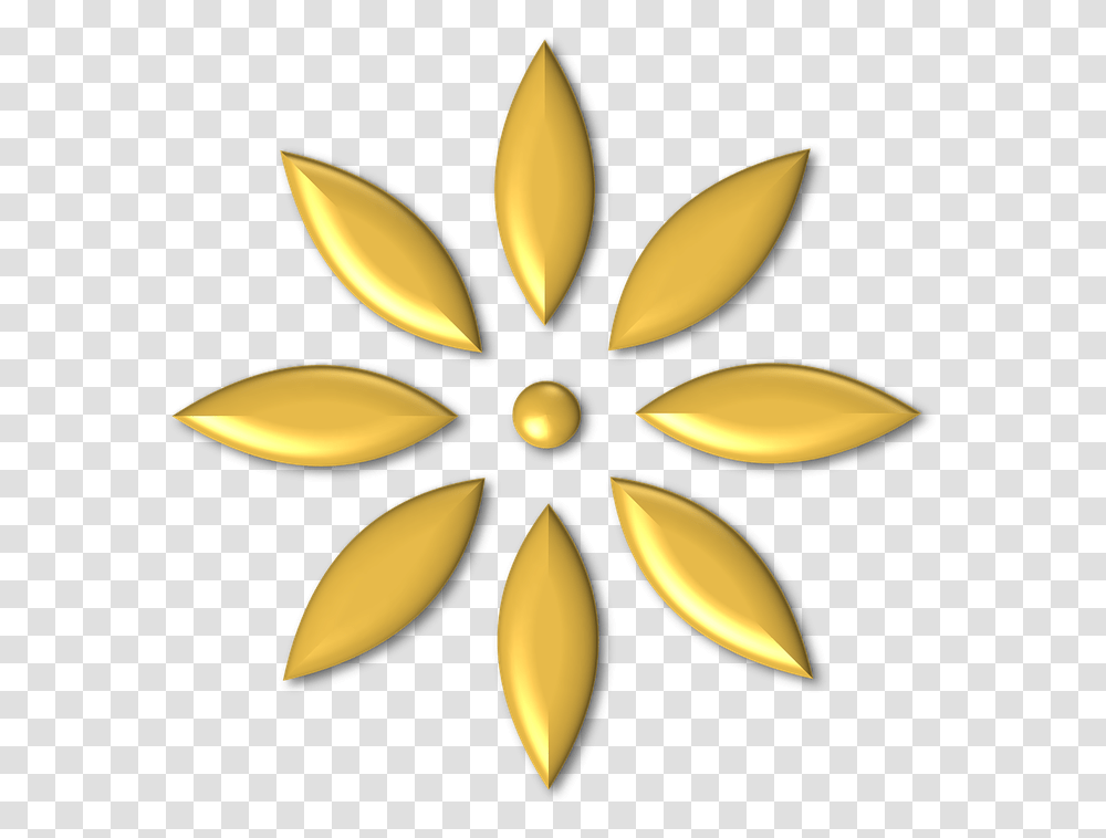 Gold Metal Shiny Bullet Point, Symbol, Pattern, Lamp, Floral Design Transparent Png
