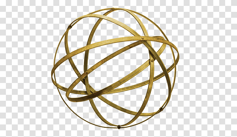 Gold Metal Sphere Event Design Ball, Hoop Transparent Png
