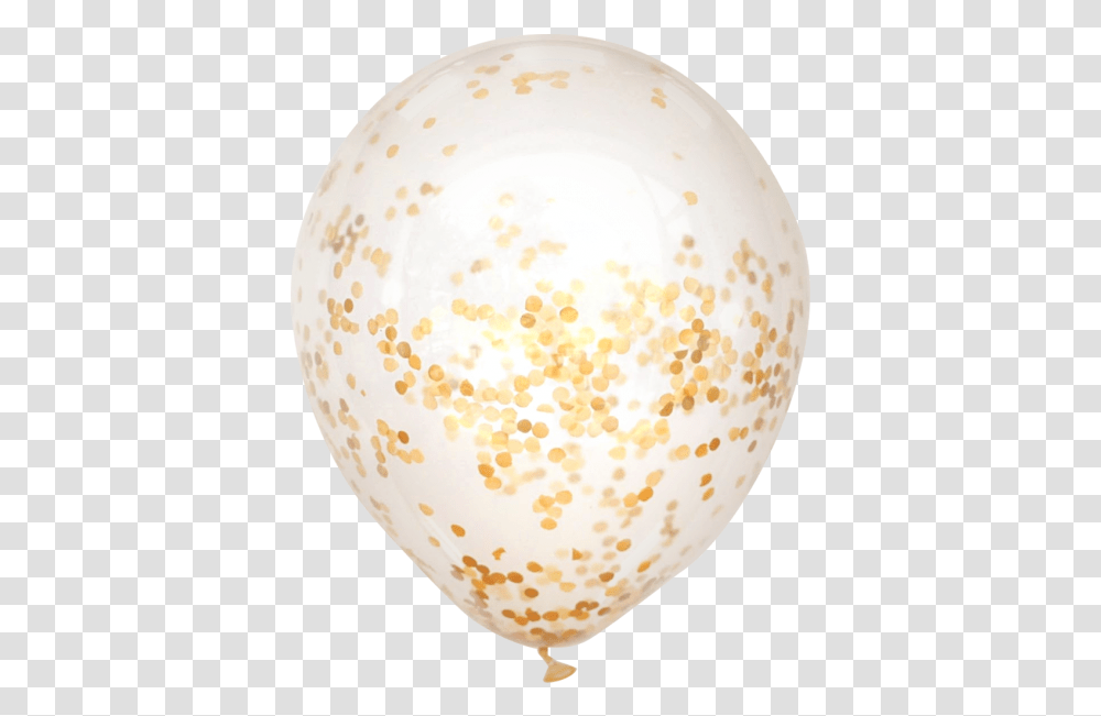 Gold Metallic Confetti Balloon Confetti Balloon Silver, Egg, Food, Paper, Lamp Transparent Png