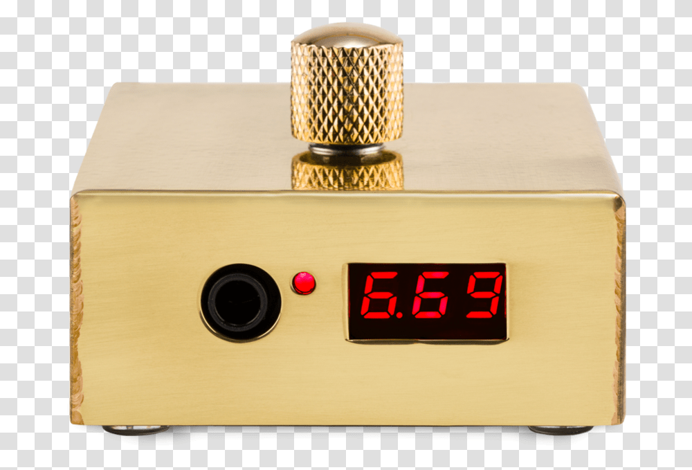 Gold Mic Alarm Clock, Digital Clock Transparent Png