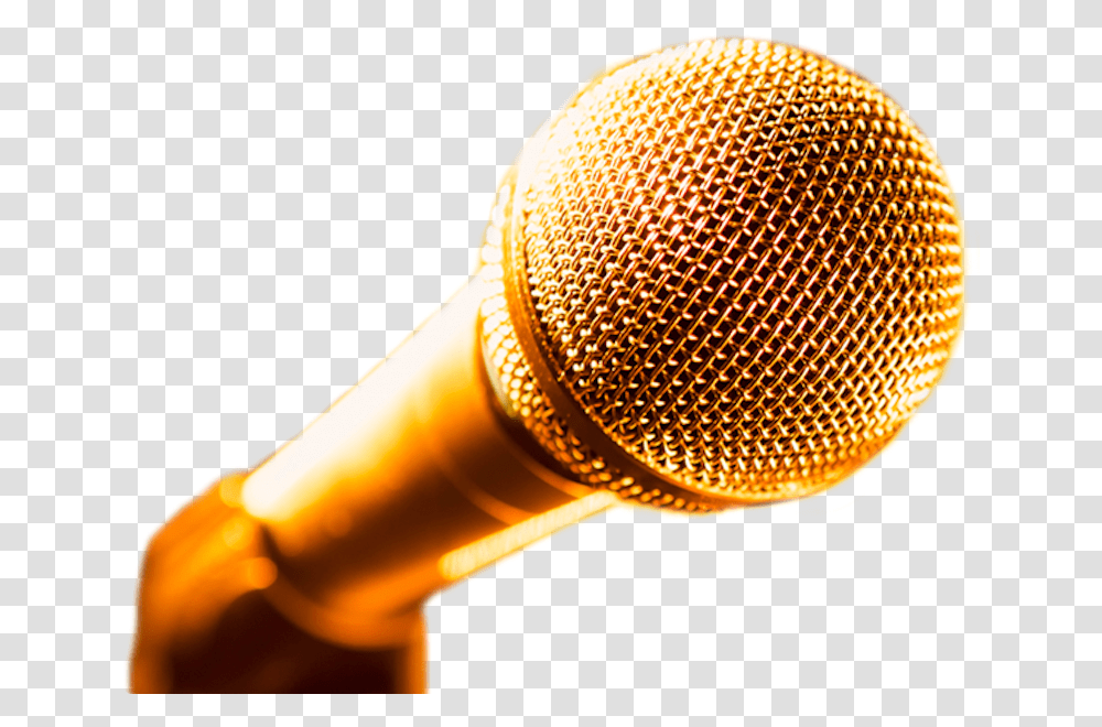 Gold Mic Background Gold Microphone, Electrical Device, Lamp Transparent Png