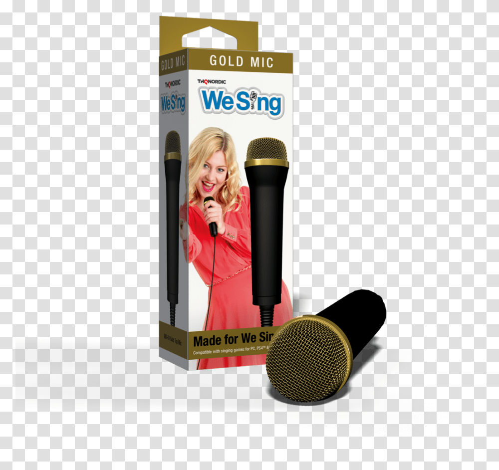 Gold Mic Gold Top Microphone We Sing Pop Ps4 We Sing Pop Mics, Person, Human, Electrical Device Transparent Png