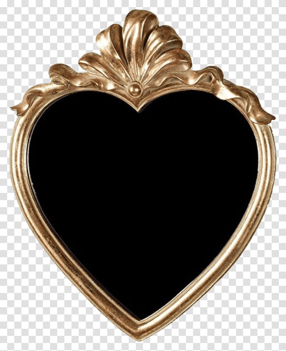 Gold Mirror Antique Old Overlay Edit Tumblr, Buckle, Cushion, Bronze, Locket Transparent Png