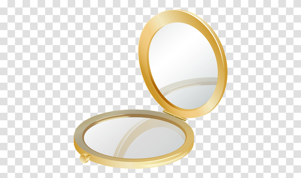 Gold Mirror Picture, Tape, Oval, Cosmetics, Lighting Transparent Png