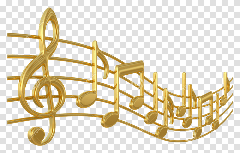 Gold Musical Notes Clipart Gold Music Notes Background, Accessories, Accessory, Railway, Transportation Transparent Png