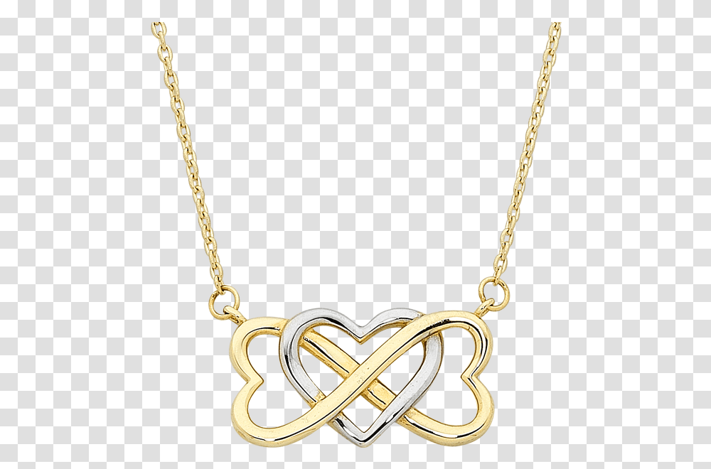 Gold Necklace Two Tone Gold Heart Necklace 757427 Mm Cable Chain, Pendant, Jewelry, Accessories, Accessory Transparent Png