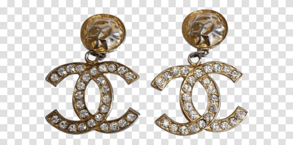 Gold Niche Aesthetic Freetoedit Gold Chanel Drop Earrings, Accessories, Accessory, Jewelry, Brooch Transparent Png