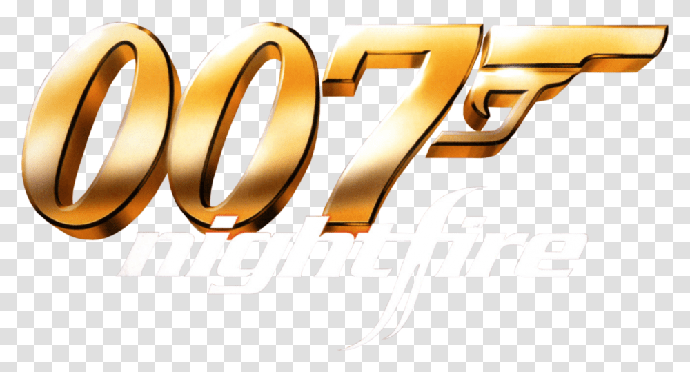 Gold Nightfire James 007 Goldeneye 007 Logo, Text, Number, Symbol, Alphabet Transparent Png