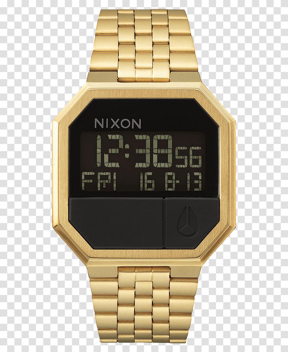 Gold Nixon Watch Price, Clock, Digital Clock, Digital Watch, Alarm Clock Transparent Png